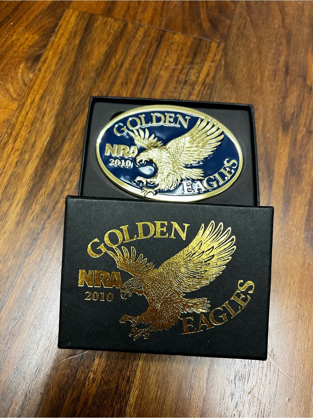 NWT NRA Golden Eagles Belt Buckle